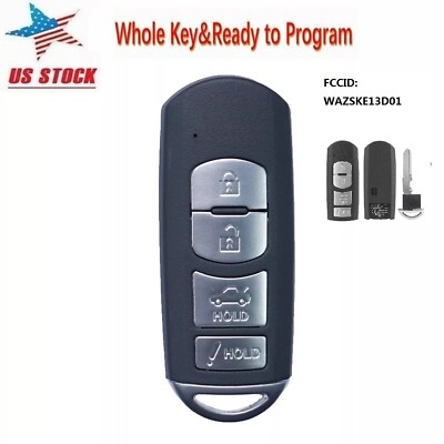 For 2014 2015 2016 2017 2018 2019 Mazda 3 6 MX-5 Miata Remote Smart Car Key Fob