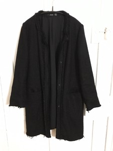 black boucle longline jacket