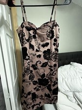 Fashion Nova Pink Floral Mini Dress Gothic Flower Pattern