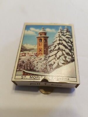 Matchbook Matchbox St. Moritz, Mastio Angiono. Made In Italy  N19