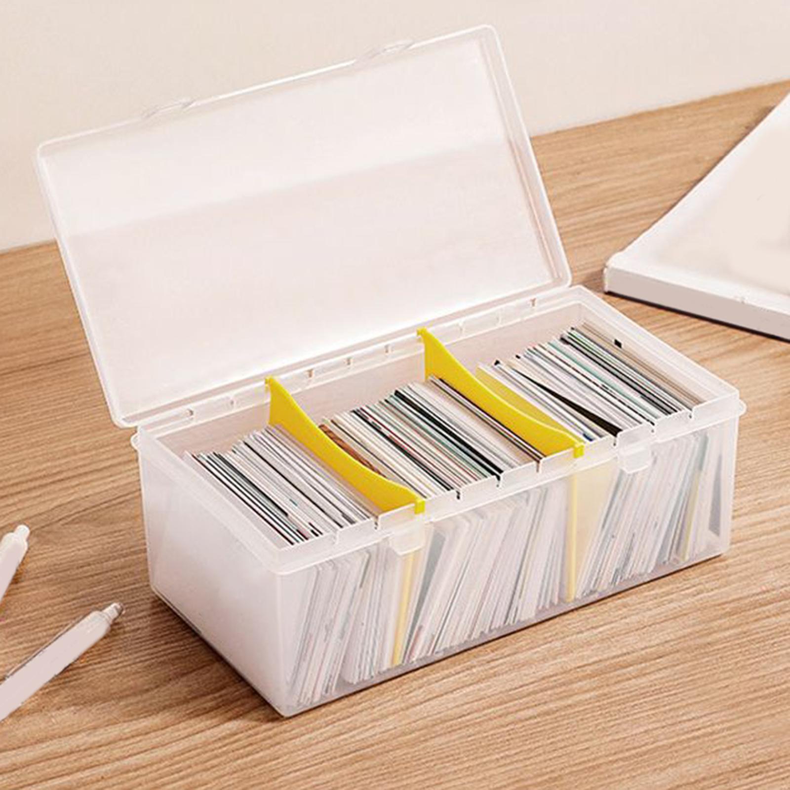 Baseball Card Storage Box Sports Cards Holder Organizer with Dividers Large eBay