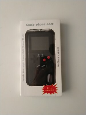 36 Classic Nostalgic Games. Cellphone Shellv model IPHONE X D-10  Black NIB