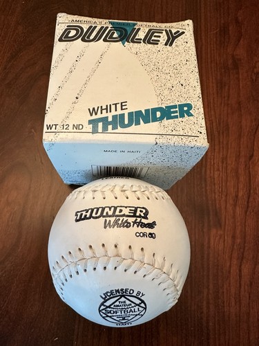 3 Vintage Softballs Official Softballs One is a Dudley Model No SB-12 Cork Center Stitched Balls - Norway
