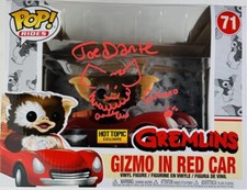 JOE DANTE SIGNED GREMLINS GIZMO IN RED CAR FUNKO POP 71 WITH SKETCH BAS 997