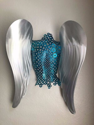 Metal Wall Art Angel Teal Sculpture home decor  Sculpture Torso by Holly Lentz