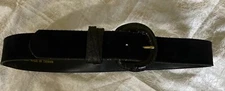 Vintage Sostanza Contemporary Accessories Black Pig Suede Belt Women Size L