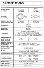 STERLING GS045600N 4/3 P- TANK OPENED CARTRIDGE VALVE