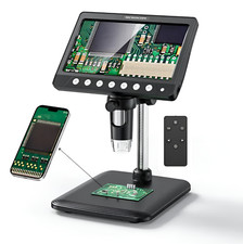 Microscopio Industriale Digitale 1200X HD 7'' Display a Colori Fotografia- Video