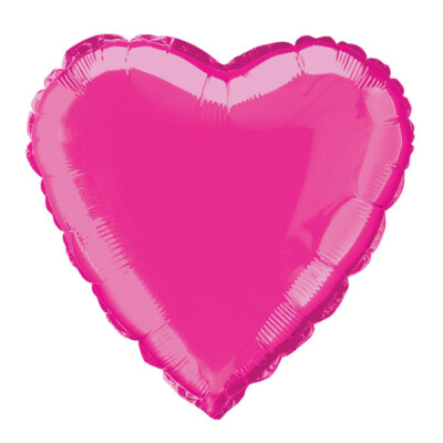 Hot Pink Solid Heart Folienballon 18''
