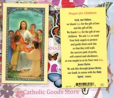 Prayer for Children - Laminated Holy Card