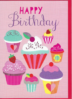 Glückwunschkarte Happy Birthday - innen leer nagelneu