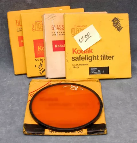 KODAK USED 5-1/2" ROUND SAFELIGHT FILTER - YOUR CHOICE