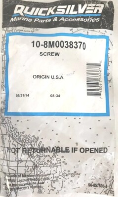 Mercury Quicksilver Marine Screw Part # 10-8M0038370 OEM/Genuine