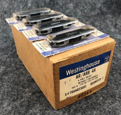 Westinghouse (Eaton Cutler-Hammer) AR/ARB4A 4-Pole Industrial Control Relay 120V
