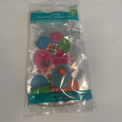 Way To Celebrate Easter treat Bags 20 Pieces New