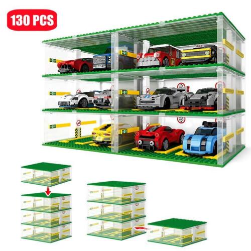 City Speed Champions Sports Cars Garage Building Blocks Moc Supercar Racing Park