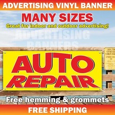 AUTO REPAIR Advertising Banner Vinyl Mesh Sign Oil Change Tune Up Brakes Service