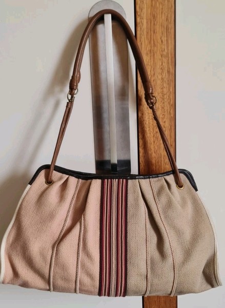 Authentic Bottega Veneta Multicoloured Canvas Bag Excellent Condition