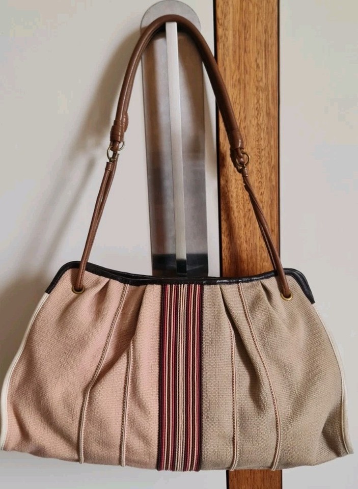 Authentic Bottega Veneta Multicoloured Canvas Bag Excellent Condition