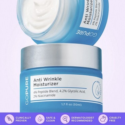 GOPURE Anti Wrinkle Moisturizer Hydrating Peptide 4% Glyco-Peptide Skin Repair