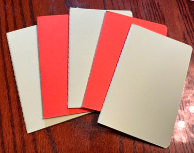 Notebooks, 5.5 x 3.5 new, a set of 5, lined pages, paper cover