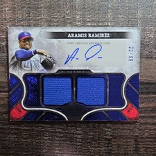 Topps Tier One Autographed Relics Blue Dual Aramis Ramirez Cubs /99 2025