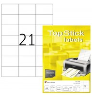 Top Stick Universal-Etiketten, 70 X 42,3 Mm, Weiß, 100 Blatt 1 Bis 40X Spare 57%