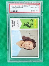🏒1974-75 OPC O-Pee-Chee WHA Hockey #60 ANDRE LACROIX🥅 PSA 8 ~ NM-MT