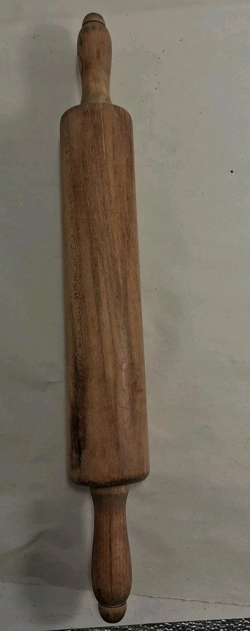 VTG Wood Rolling Pin With Turning Handles, Light Color 17.5"L Read Look
Opens in a new window or tab
