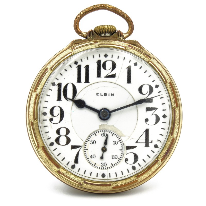1921 Elgin 10K GP 16s 21j Railroad Grade 454 Mod 15 Men’s Pocket Watch #WB5693-2