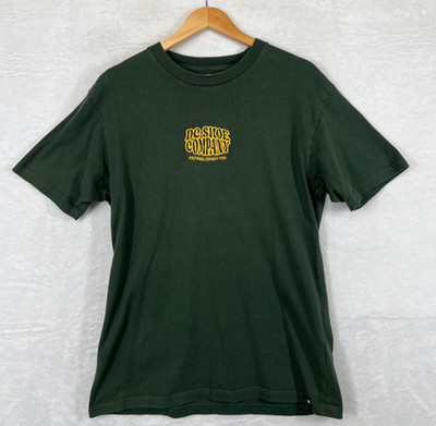 DC Shoes Herren T-Shirt grün gesticktes Logo Skate Größe M