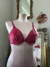 Vintage Marilyn Monroe by Warners Pink Sheer Lace Bra Velvet 36B