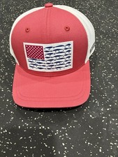 Youth Columbia Whipstaff SnapBack Pink/Red Fish Flag New With Tags