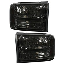 Headlight Smoke Lamps Left Right for Excursion F550 F450 F350 F250 9007 Bulbs