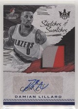 2017 Court Kings Sketches & Swatches Prime 8/10 Damian Lillard Auto Sketch 0c3