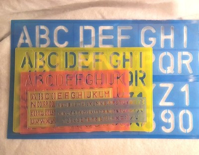 Letters and Numbers Alphabet Templates, Letter Stencils, Pack of 5 