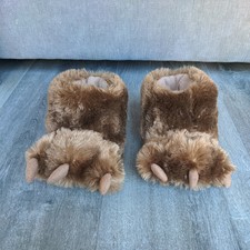 KID S FURRY SLIPPERS BEAR PAW SIZE X-SMALL 5-8