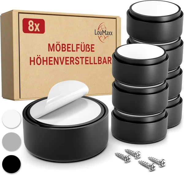MöBelfüßE HöHenverstellbar– FüßE FüR Ø 53,5 Mm Aus Kunststoff – Hochwertige MöB-image