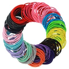200 Pcs Colorful Ponytail Holders - Hair Ties 2mm in 20 Colors, Elastic Bands...