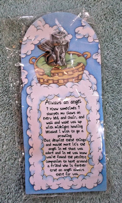 Vintage 1998 Gifts by House of Lloyd MyCat~My Angel Pewter Pin  ~  NOS