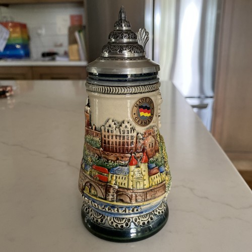Zoller & Born German Stein Hand Painted Limited Edition Deutschland Heidelberg