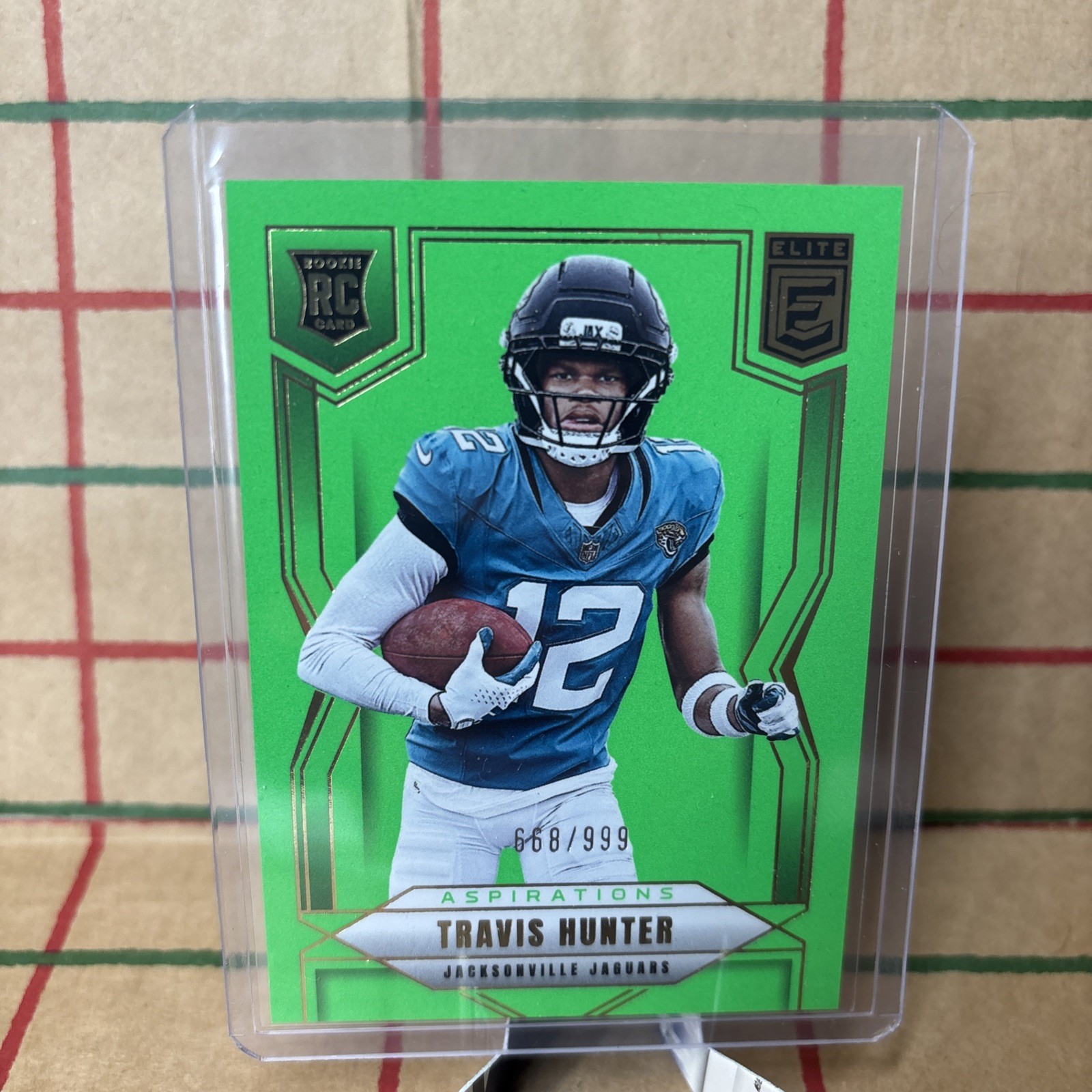 Travis Hunter 2025 Panini Donruss Elite-Rookies Aspirations Lime Green #17/999