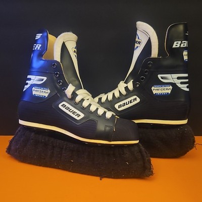 Bauer Pantera Impact Ice Hockey Skates Black White Lace Closure