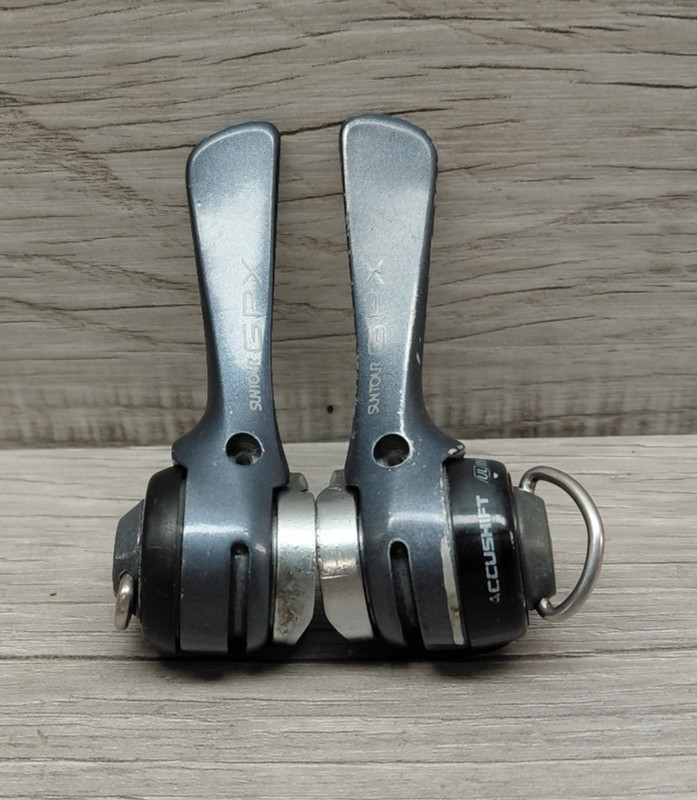 Vintage Suntour GPX Braze-On Indexed Shifter Set Down Tube 7 Speed