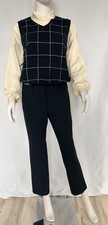 Ann Taylor Pants Straight Petite 2 Stretch Mid Rise Dark Navy Blue Slacks Suit