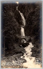 Antique RPPC Postcard Wahkeena Falls Bridge View Columbia Highway, OR 1910s