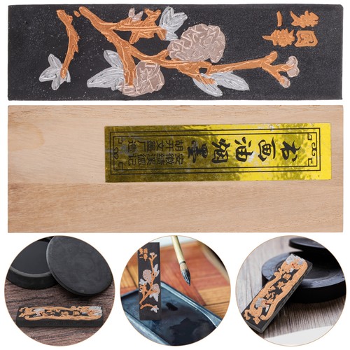 Tiras de tinta caligrafía china y pintura papelería palo conjunto bloque - Imagen 7 de 12
