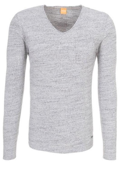 Men BOSS Orange Sweater Grey Cotton 38 / M / 46 #5DDX
