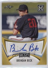 2021 Leaf Draft Base Auto Gold Brendan Beck #BA-BB2 Auto 10k8