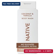 Native Clean Body Wash, Gentle  pH-balanced for Sensitive Skin, 24-Hr Freshness